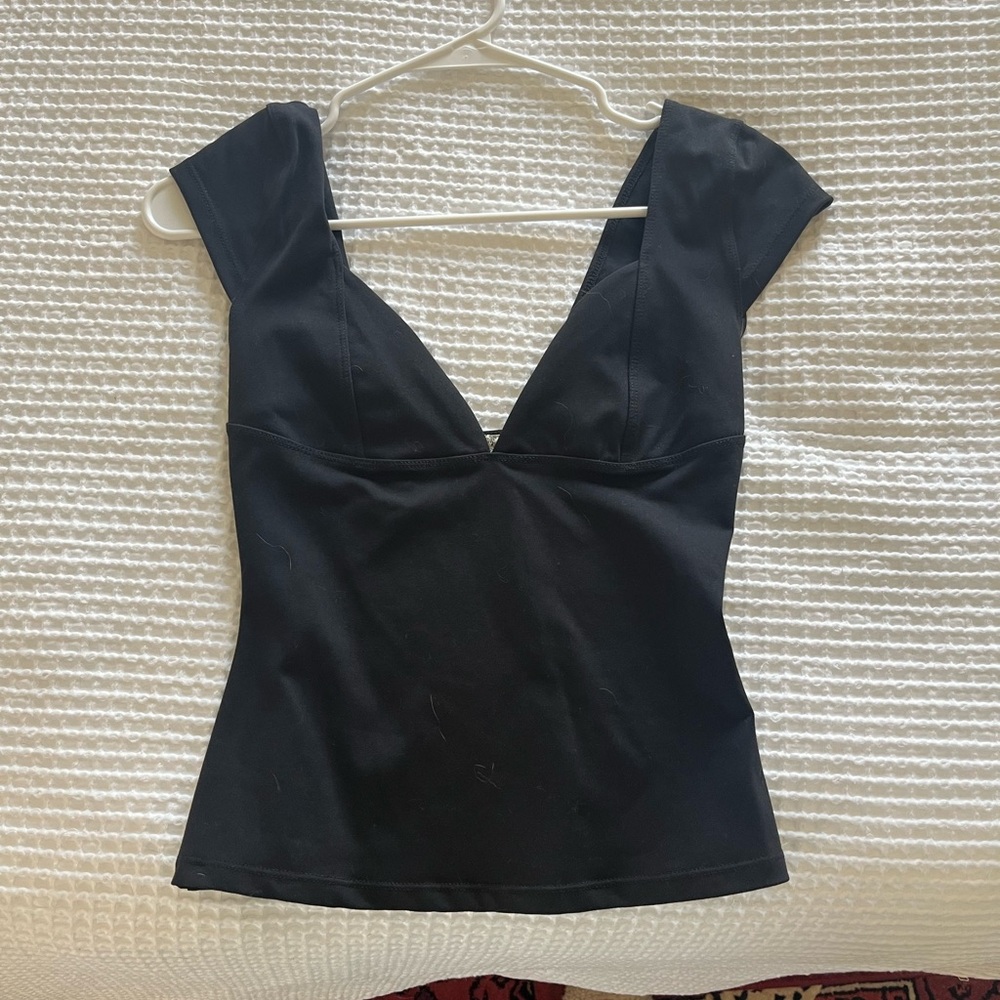 Free People Black corset cami top